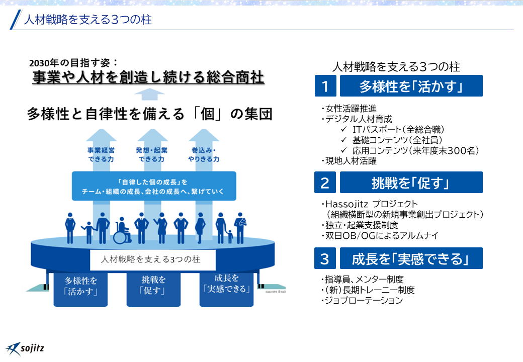 図2．人材戦略を支える３つの柱