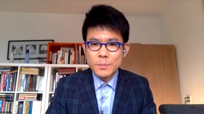 加藤氏がオンライン参加している様子