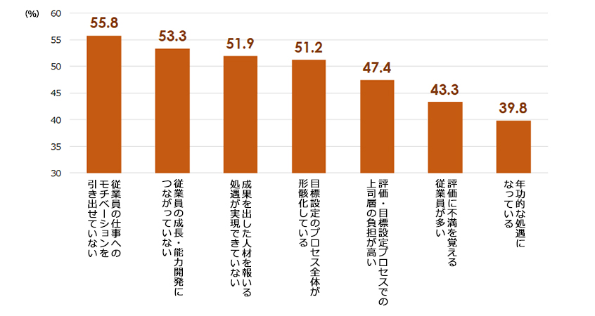図１：目標管理制度における課題（全体）