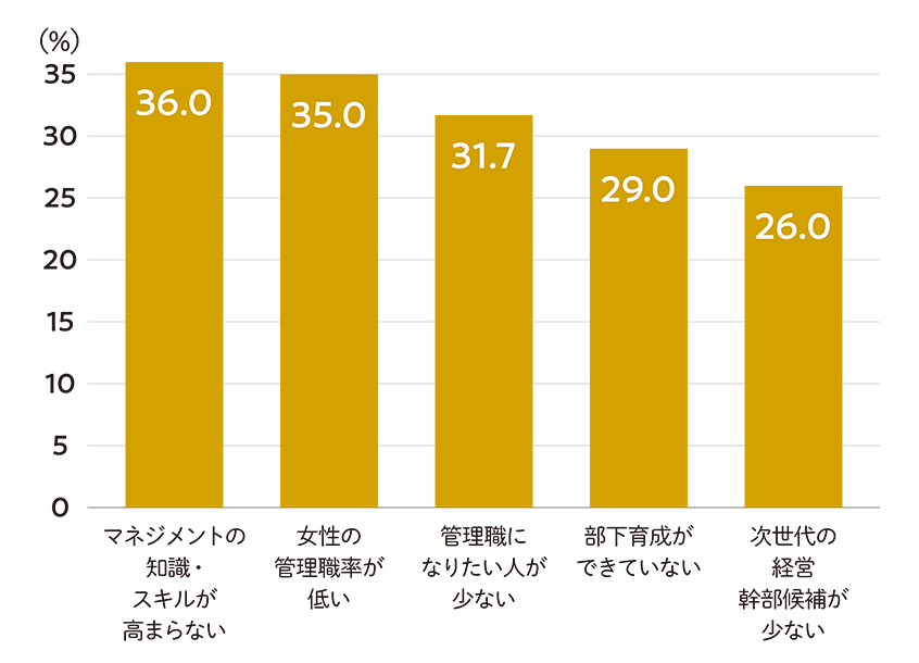図３．人事側が感じる自社の中間管理職への課題感_SP用