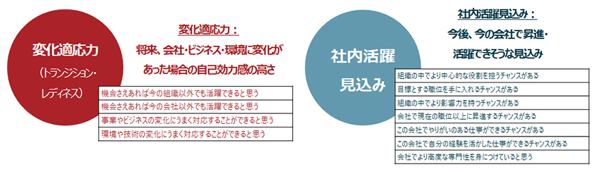 「変化適応力」「社内活躍見込み」の概要