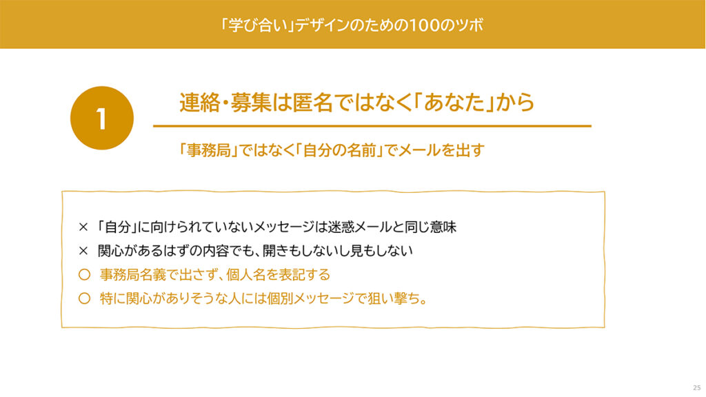 図表11．連絡・募集は匿名ではなく「あなた」から