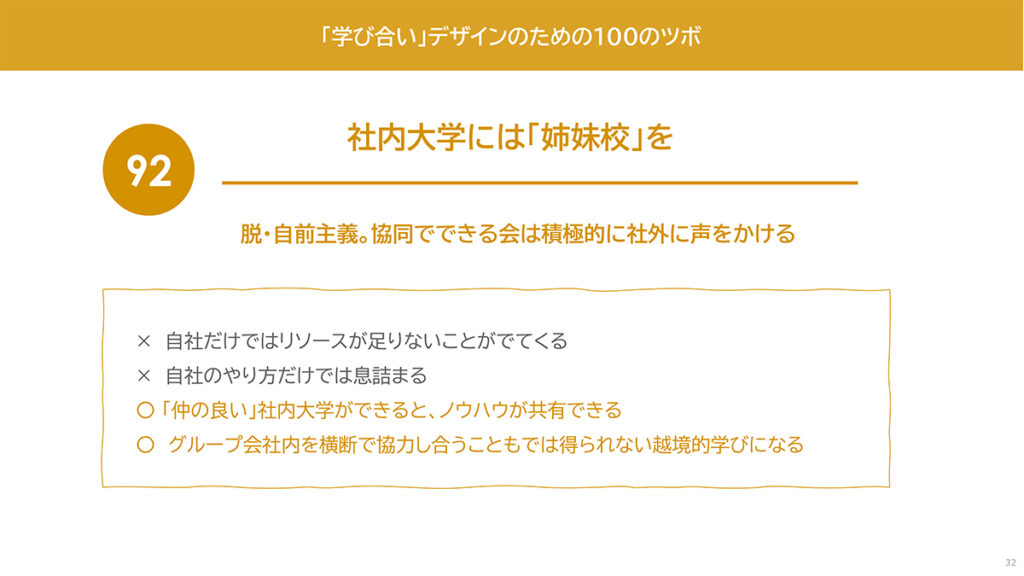 図表18．社内大学には「姉妹校」を
